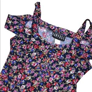 Rampage Floral Dress - Black and Multicolor